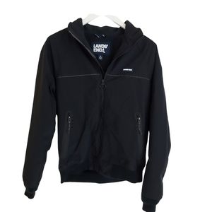 Lands End men's black winter ski jacket S